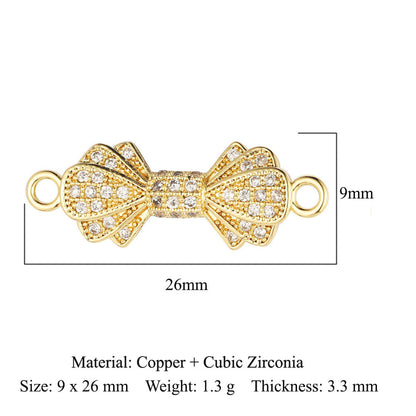 Butterfly Bee Seagull Copper Zircon Connection Accessories