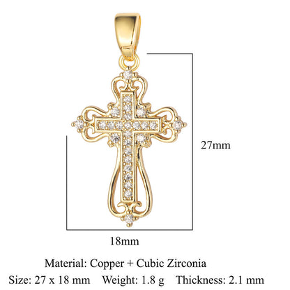 3 pcs/bag, Blessed Virgin Sun Eye Copper Zircon Pendant.