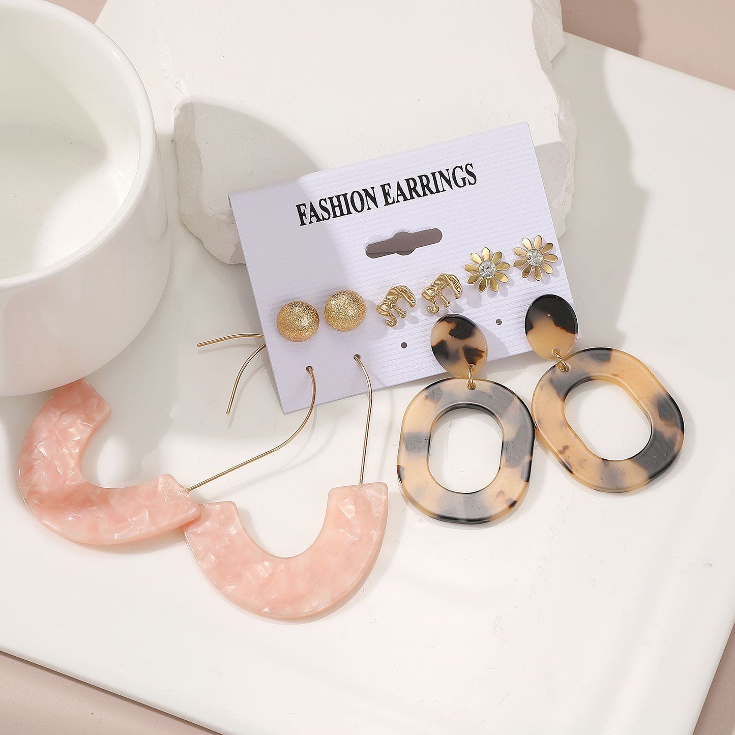 Bohemian Pearl Fringe Earring Set