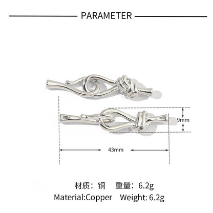 18K real gold copper zircon detachable connecting buckle