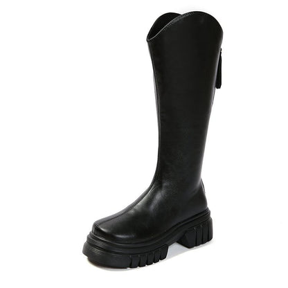 Tall Back Zipper Knight Boots Women