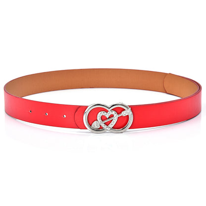 Elastic waist bright red belt