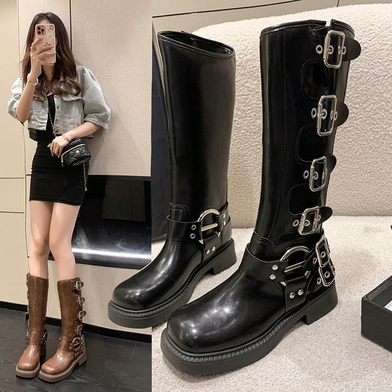 Vintage women's boots with thick heels