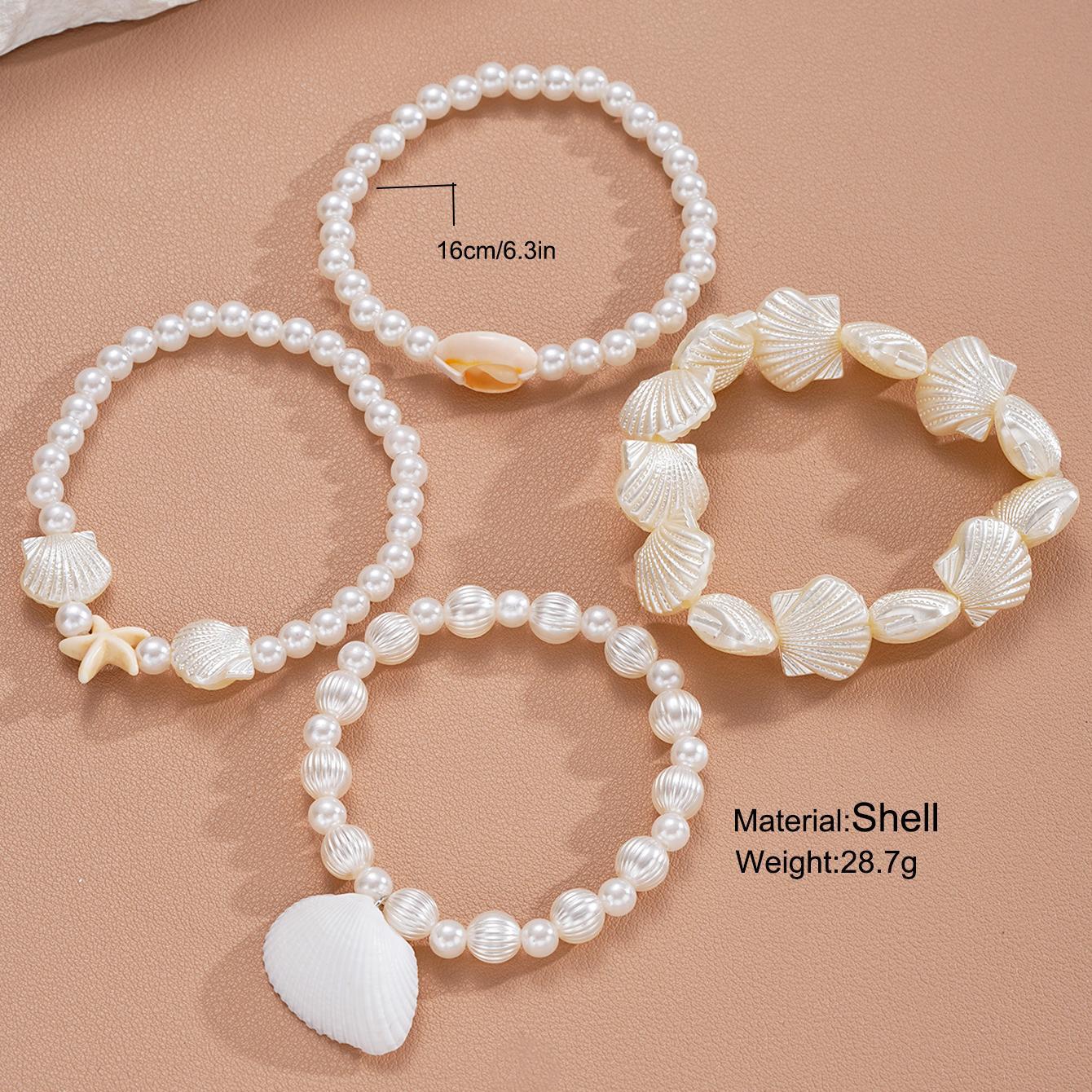 Bohemian Shell & Starfish Bracelet Set