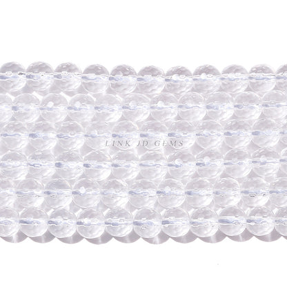 High quality faceted synthetic white crystal round beads loose beads