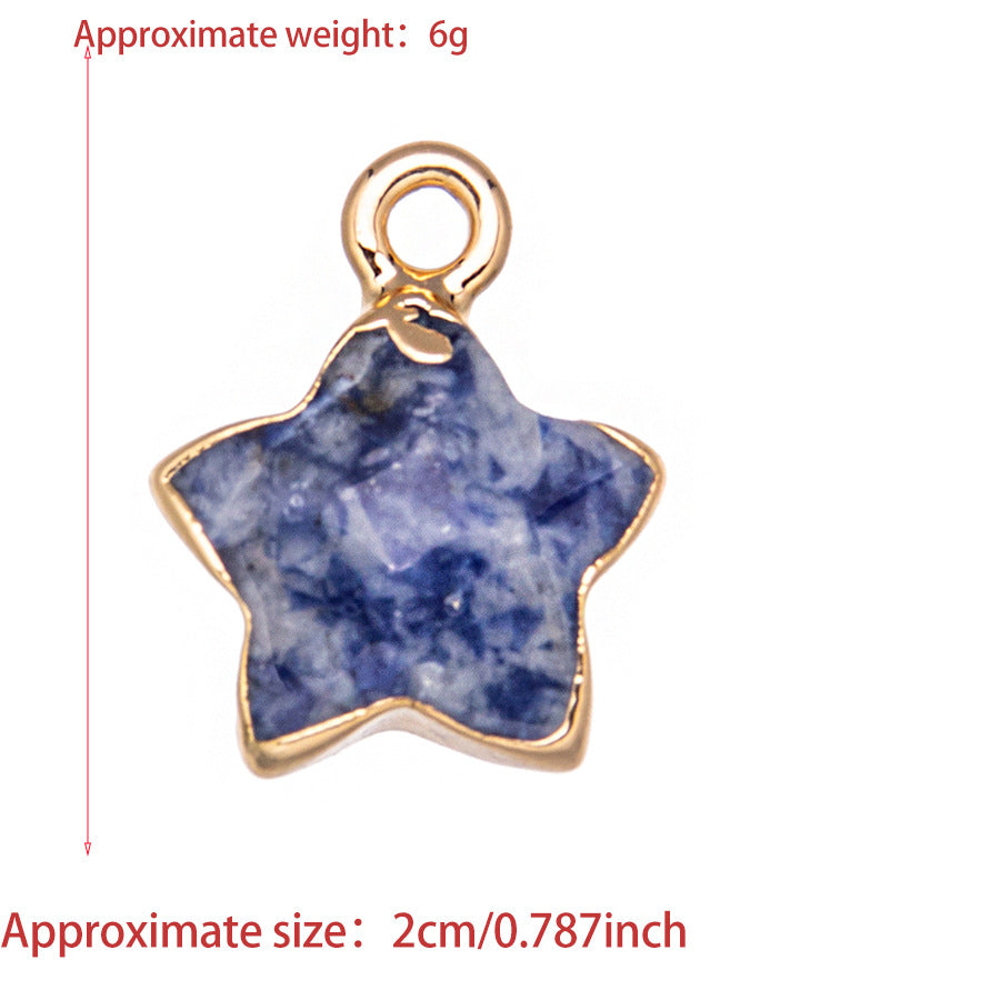 Pingente de Cristal Pentagrama Facetado 