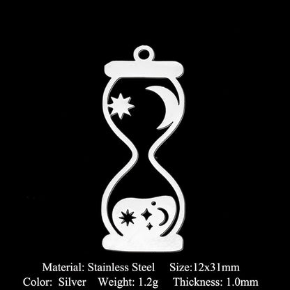 5Pcs/Pack Stainless Steel Cobweb Lightning Magic Bottle Pendant