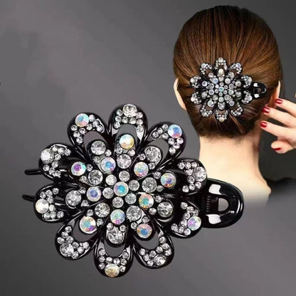 Large flower three-tooth duckbill clip hair accessories