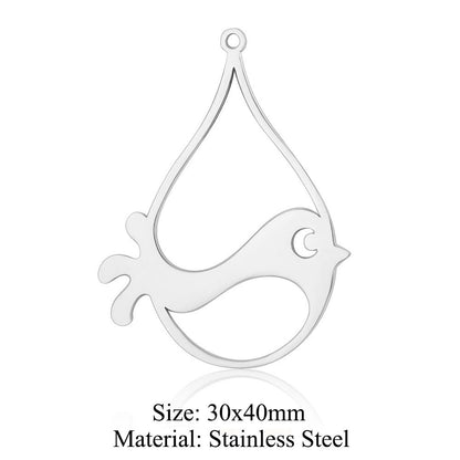 5 pcs/bag wings butterfly titanium steel pendant moth DIY