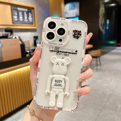 Apple 15 iPhone 8P/XR Couple Full Cartoon Stand Case