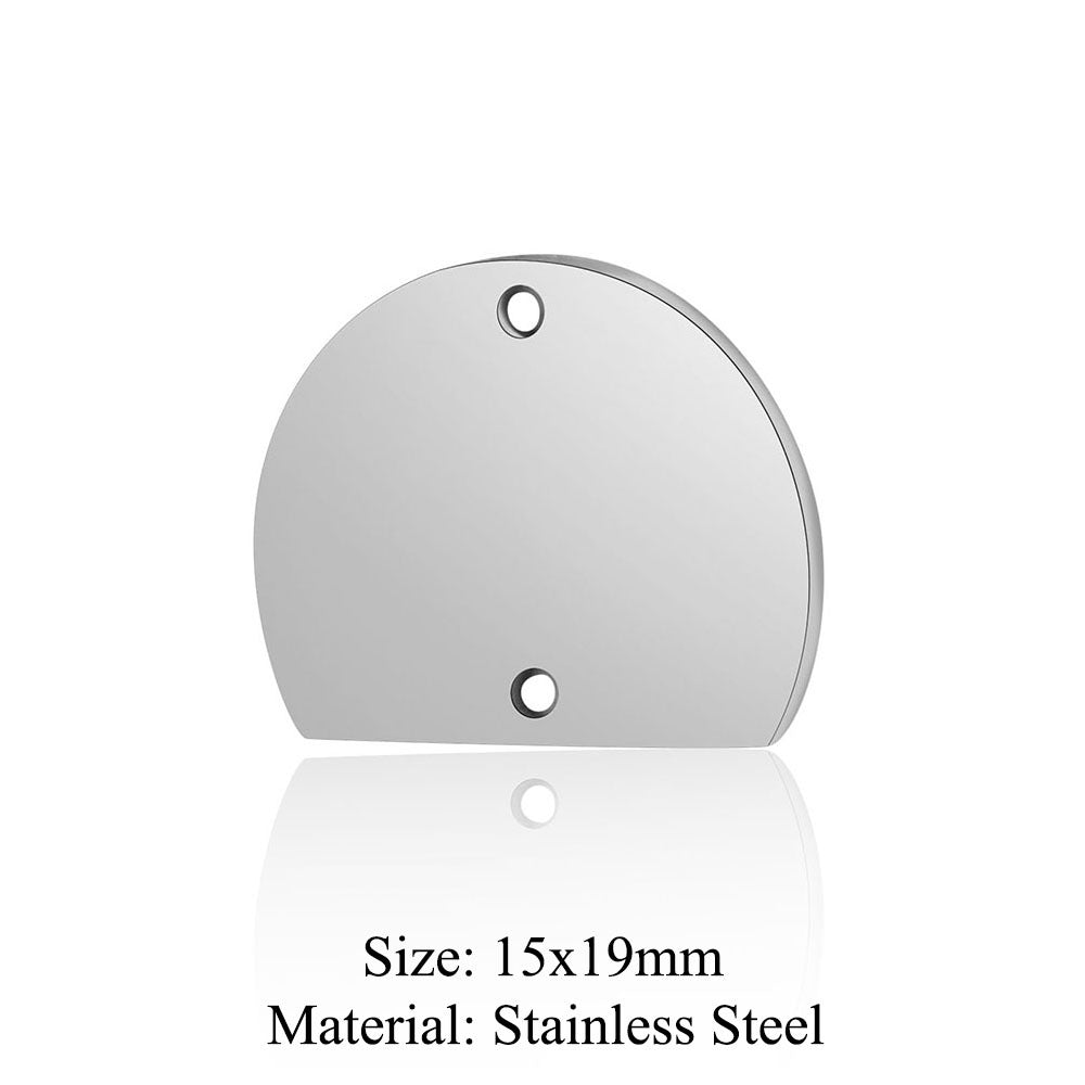 Colgante de acero de titanio con forma geométrica, 5 unidades por bolsa 