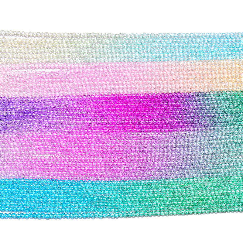 2Mm dopamine color section crystal flat beads