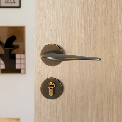 Gold silent brass door lock