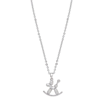 Balloon dog necklace