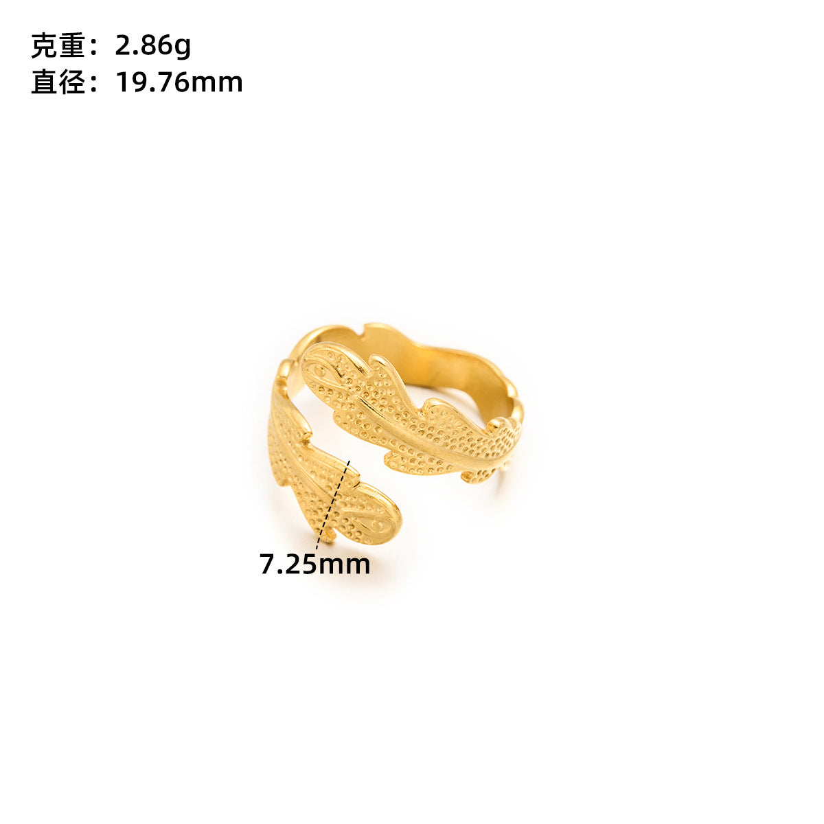 Stainless steel love open ring