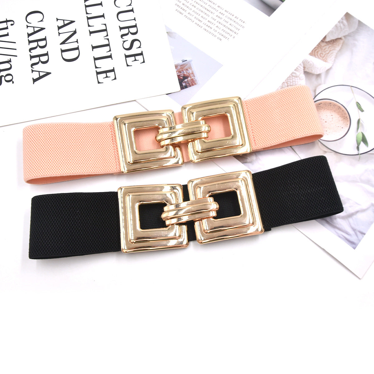Gold belt women's decorative belt