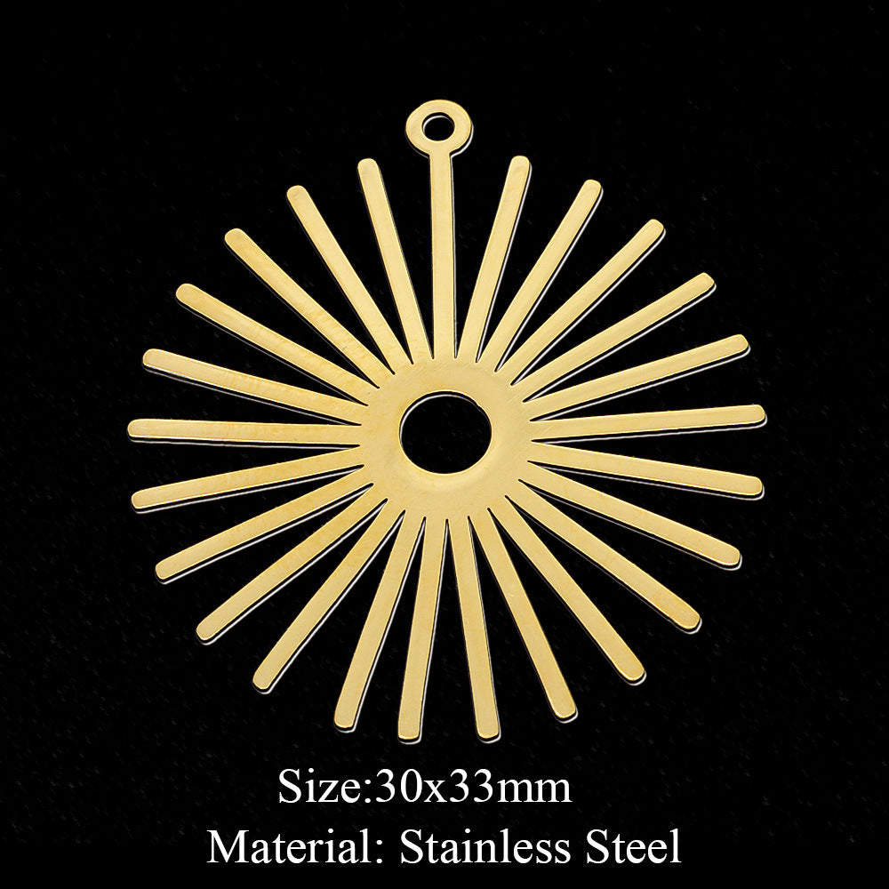 5 pcs/bag Fan-shaped flower geometric pendant