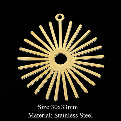 5 pcs/bag Fan-shaped flower geometric pendant