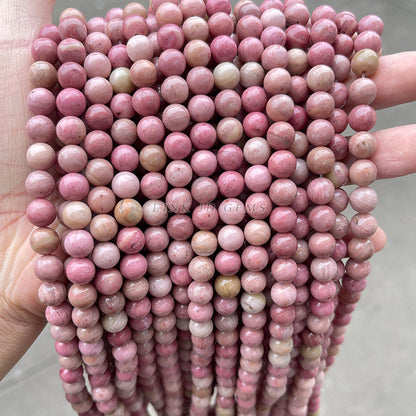 7A natural rosestone round beads