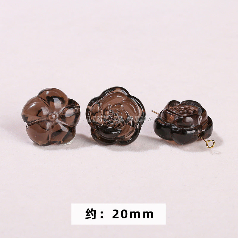 Obsidian carving ice obsidian nine-tailed fox loose beads