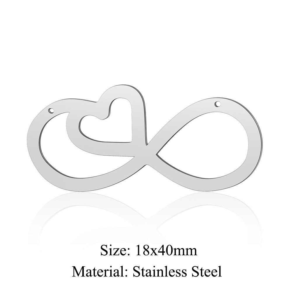 5 pcs/bag boys and girls titanium steel pendant love pendant