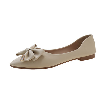 Bow pointed women's flats