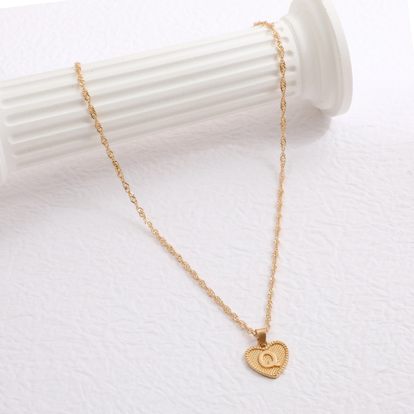 Love Heart Letter Necklace