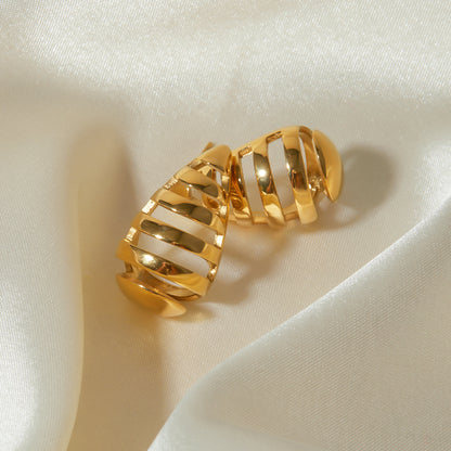 Striped Hollow Earrings