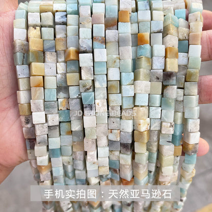 6Mm square loose bead crystal jade