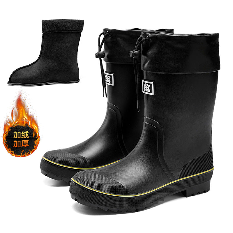 Rain boots men's fashion outer wear