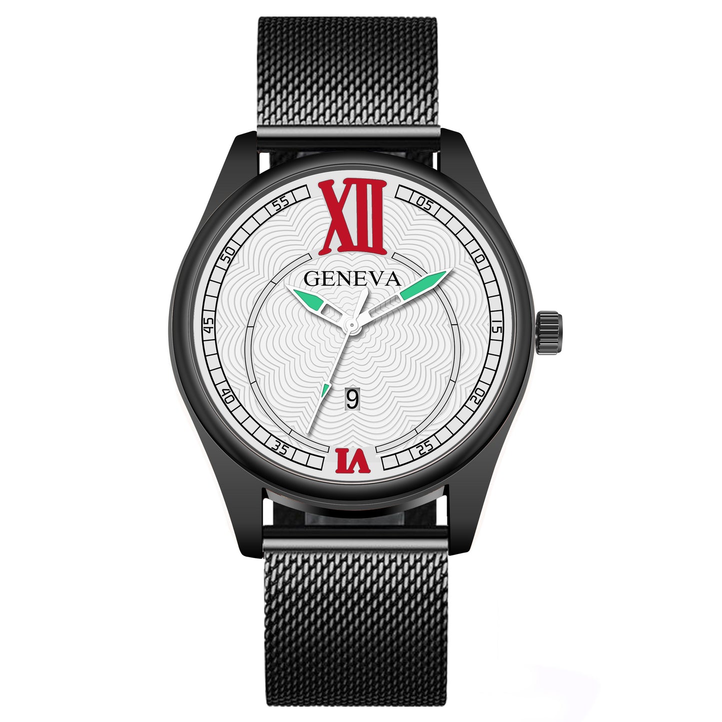Quartz watch fashion mesh belt watch men