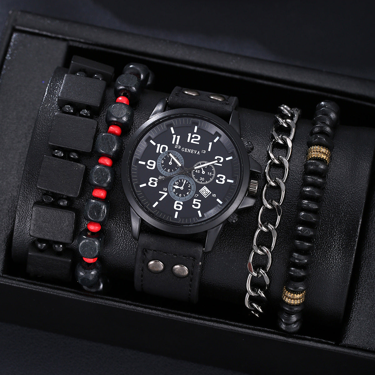 Belt Men's Watch Set