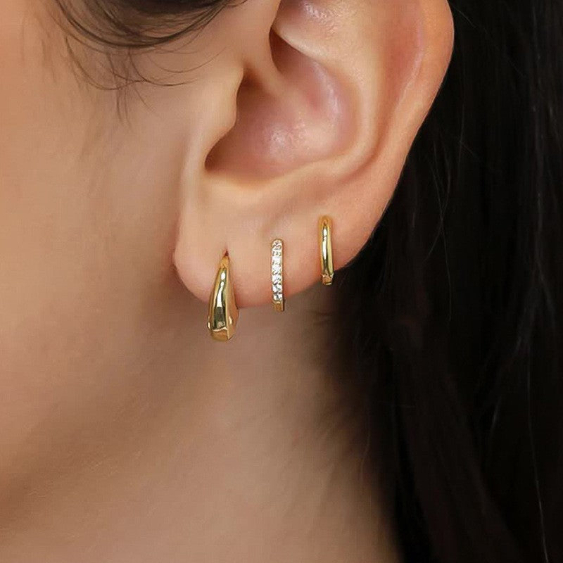 Zircon Stud Earring Set