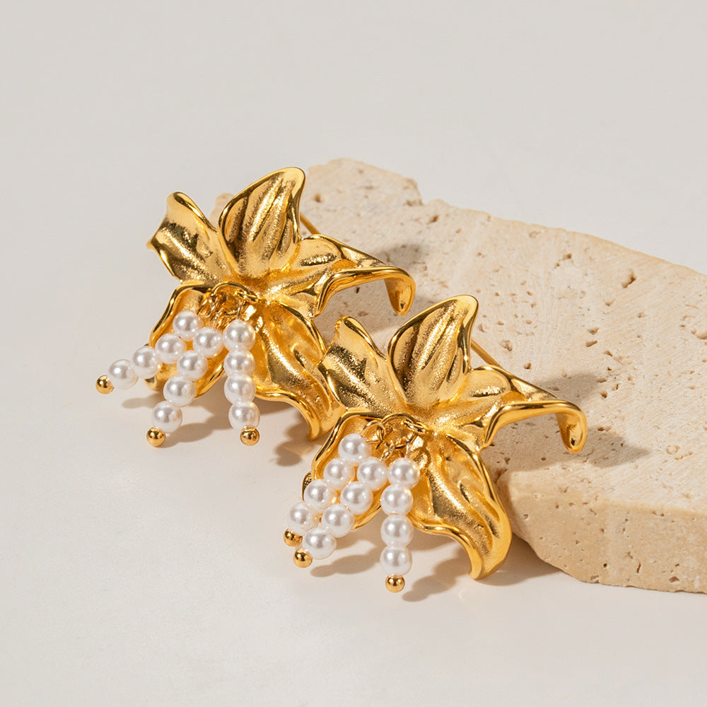 Starfish Pearl Earrings