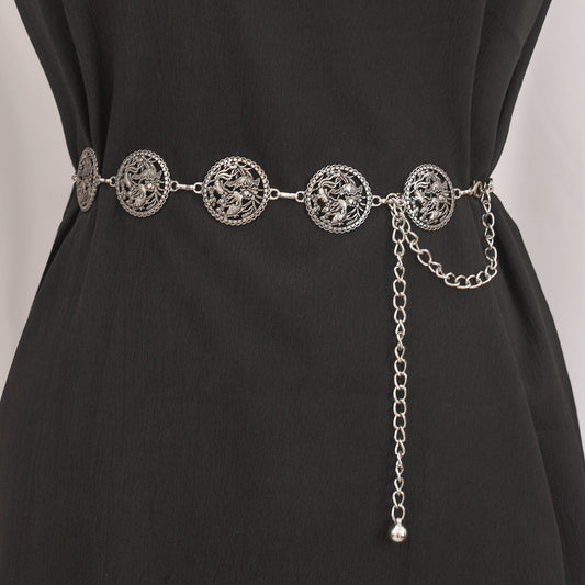 Rhinestone Butterfly Flower Women's Waist Chain