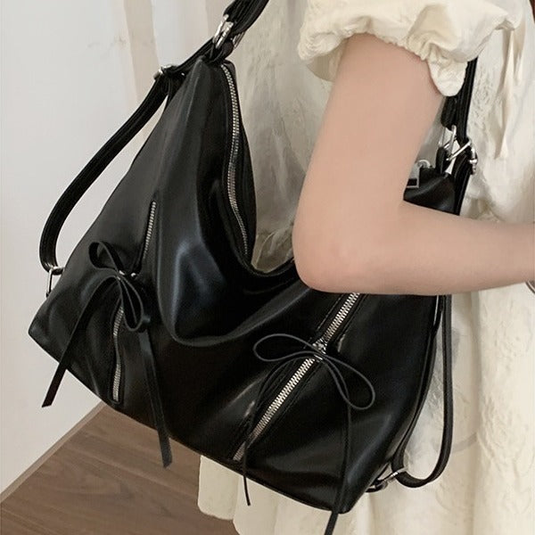 Bowknot Tote Bag Casual Large Capacity Shoulder Bag