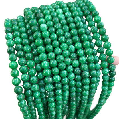 A grade dry green chalcedony loose beads