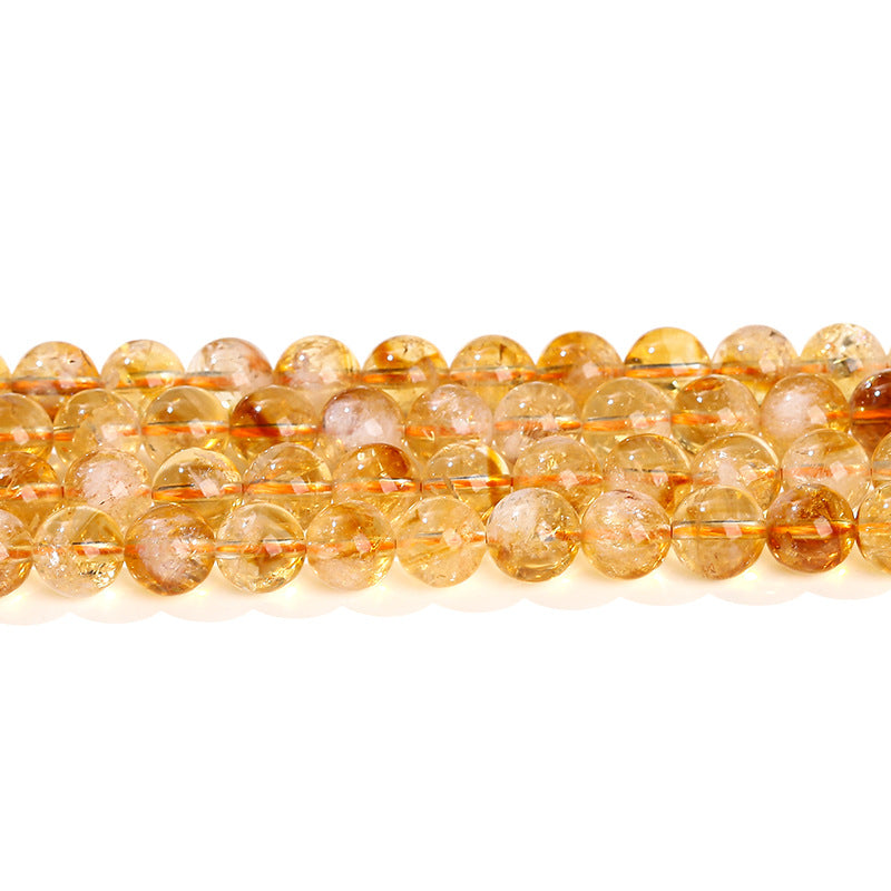 Citrine work in progress round beads wholesale