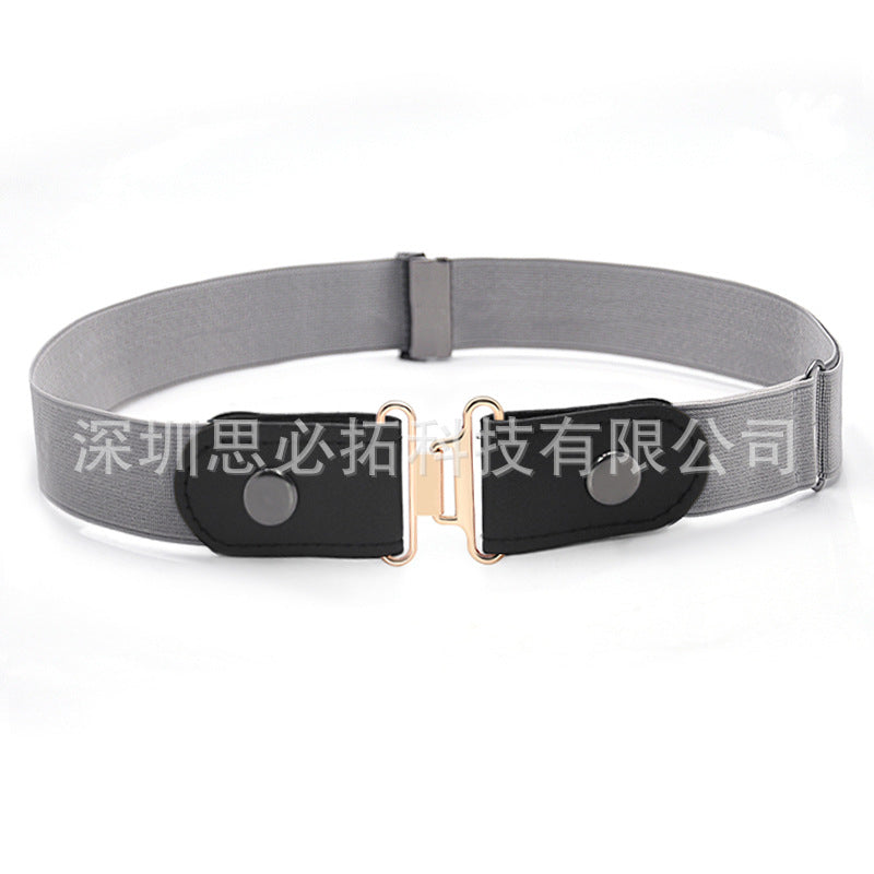 Braided leather button belt