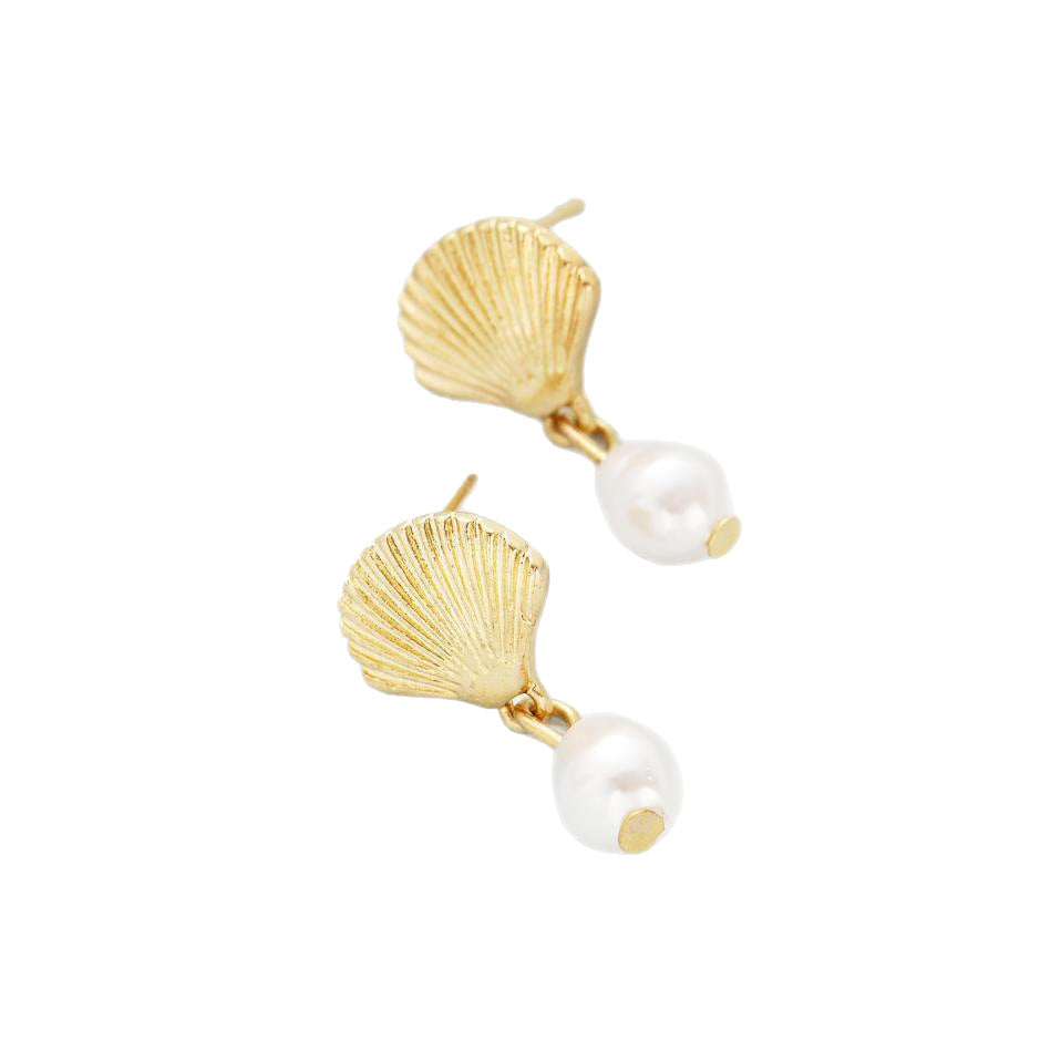 Pearl Starfish Stud Earrings