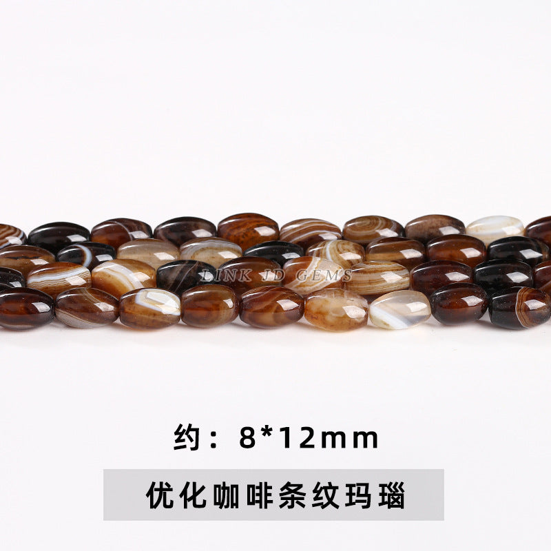 agate rice beads loose beads drum beads bucket beads DIY