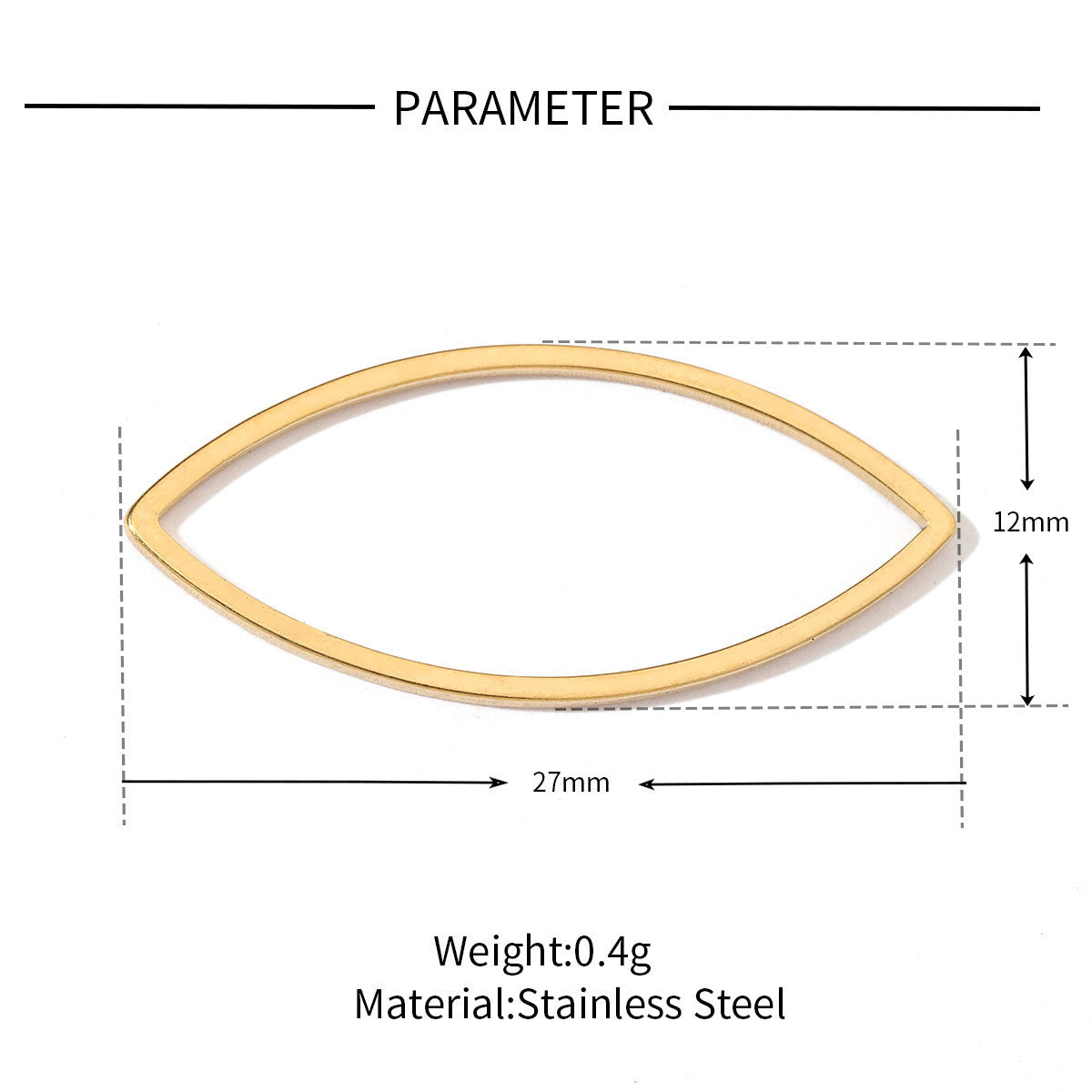 20 pcs/pack Geometric triangular round titanium steel pendant