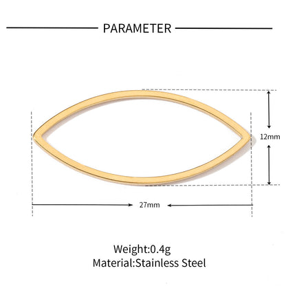 20 pcs/pack Geometric triangular round titanium steel pendant