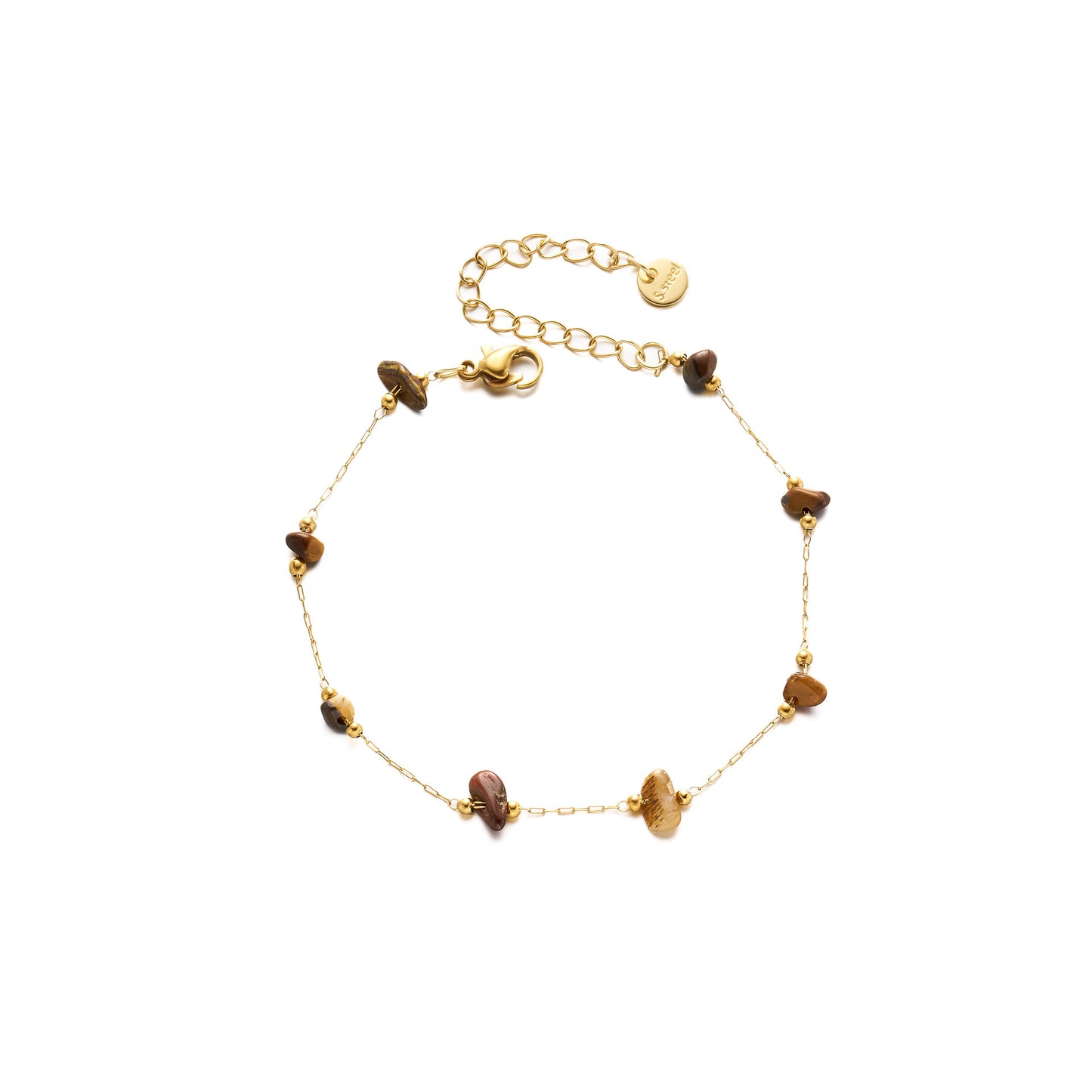 Titanium steel bracelet tiger's eye simple jewelry