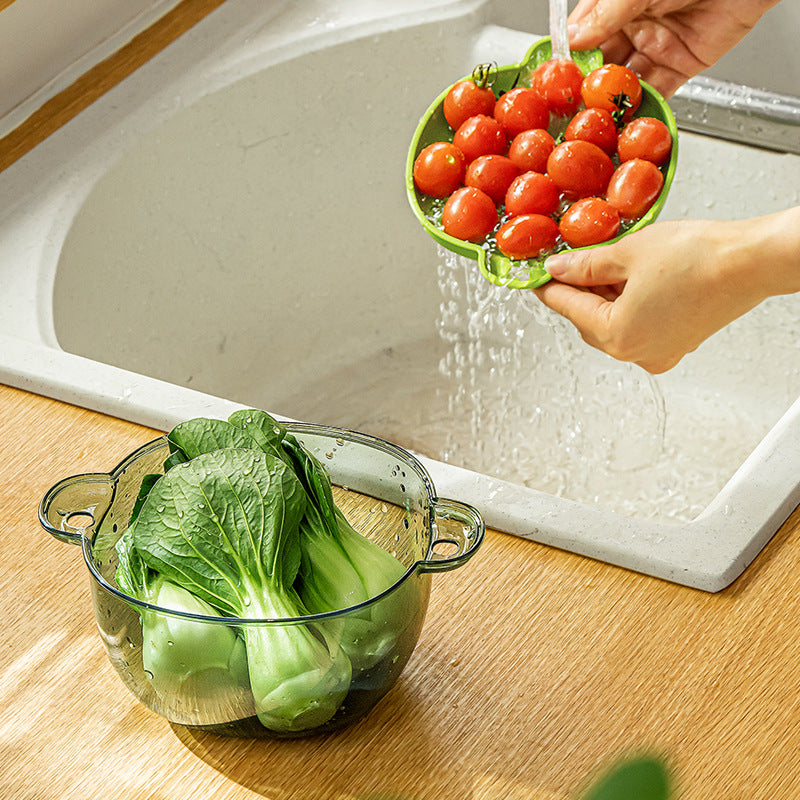 Cesta de drenaje de plástico de doble capa 