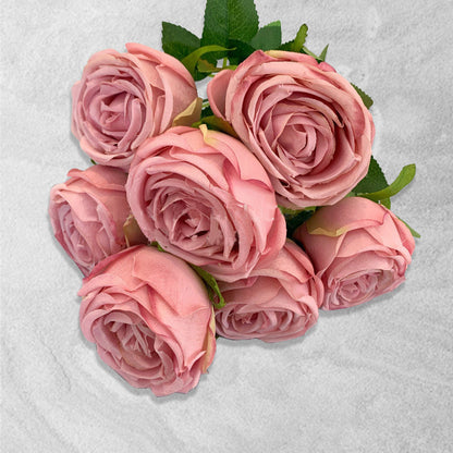 Flores artificiales rosas para boda. 