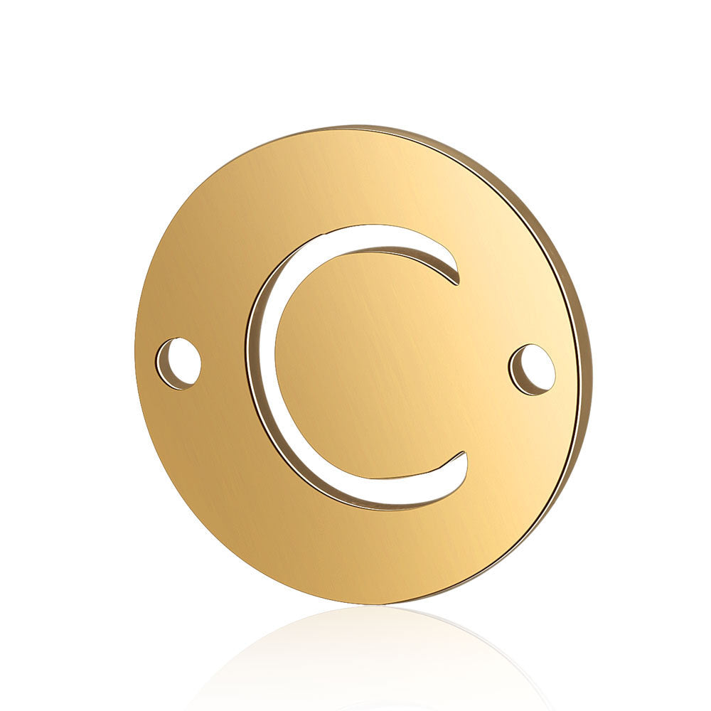 5 pcs/titanium steel English alphabet DIY pendant