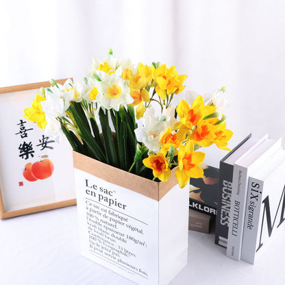 Artificial flower single daffodil bouquet