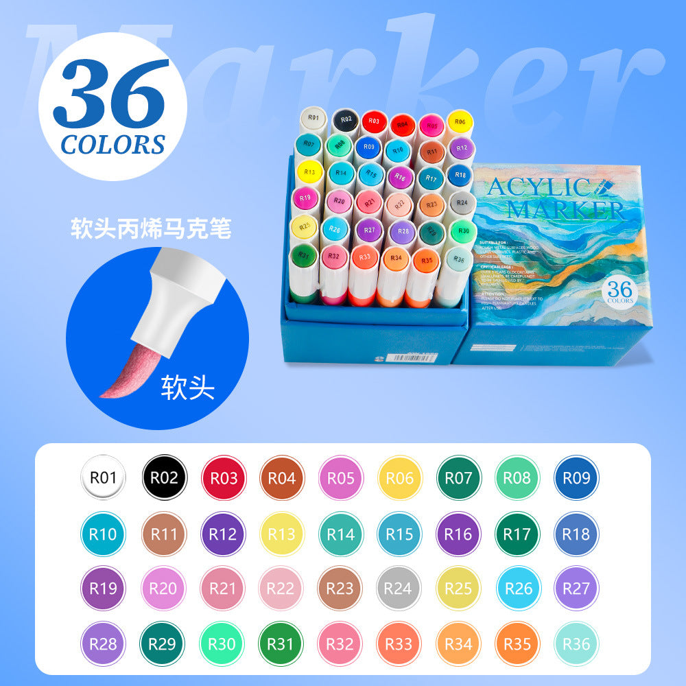 Soft Head Acrylic Marker Set