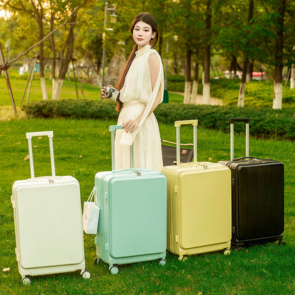 Front opening multifunctional suitcase